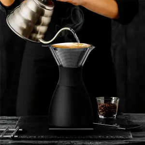 Pour Over Coffee Maker 1000ml Black