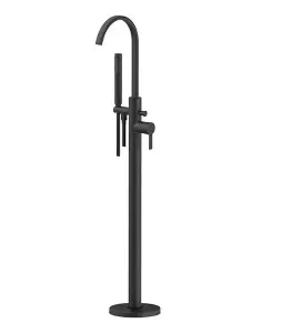 Aquarius Evolution Floorstanding Bath Shower Mixer Tap Matt Black