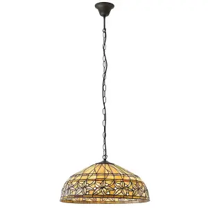 Tiffany Glass Hanging Ceiling Pendant Light Floral Autumn Lamp Shade i00071