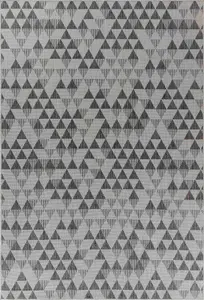 Modern Triangle Design Outdoor-Indoor Rugs Dark Grey 160x230 cm