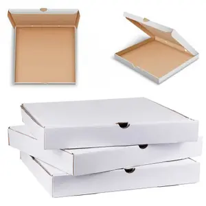 25 x 7" Pizza Boxes Plain White Postal Box Takeaway Style Boxes