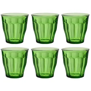 Duralex Picardie Green 250ml Drinking Glass Set (Set of 6) Green / 250ml