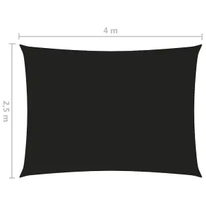 Berkfield Sunshade Sail Oxford Fabric Rectangular 2.5x4 m Black