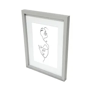 Matt Grey Pine effect Plain Single Picture frame (H)42.6cm x (W)32.6cm