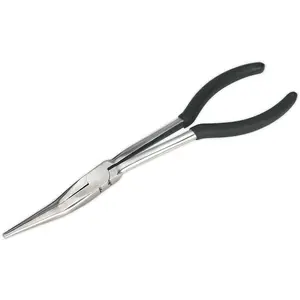 275mm Offset Needle Nose Pliers - Drop Forged Steel - Foam Grip Handles