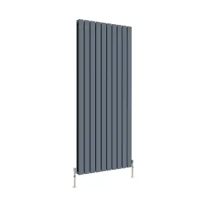 Vertical Anthracite Double Flat Panel Radiator (H) 1600 mm x (W) 680 mm, 9140 BTU.