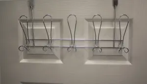 Showerdrape Lyrical Chrome Over Door Storage Hooks