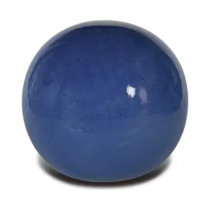 Terrastyle Blue Terracotta Sphere Garden ornament (H)25cm