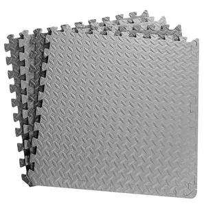 Interlocking EVA Floor Mats Grey 60cmx60cm Pack of 18