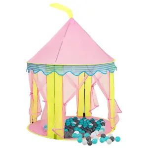 Berkfield Children Play Tent with 250 Balls Pink 100x100x127 cm