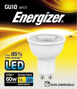 Energizer 4.5w GU10 3000k LED Bulb - Warm White