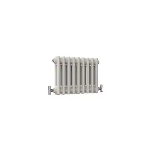 Horizontal White Double Column Radiator (H) 300mm x (W) 425mm, 957 BTU.