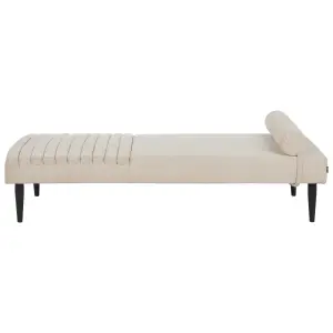 Fabric Chaise Lounge Beige MAURIAC