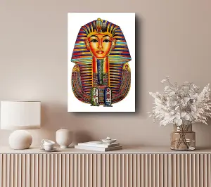 Egyptian King Tutankhamun Canvas Print Wall Art - Medium 20 x 32 Inches