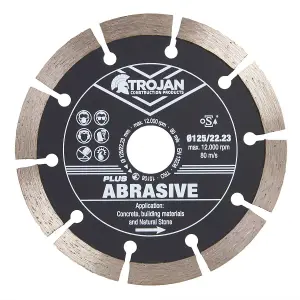 Trojan Plus Abrasive Diamond Blade 125mm/5" x 22.23