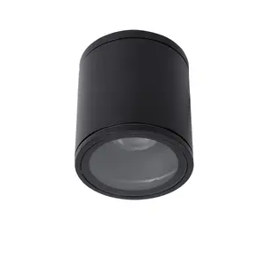 Lucide Aven Modern Surface Mounted Ceiling Spotlight Bathroom 9cm - 1xGU10 - IP65 - Black