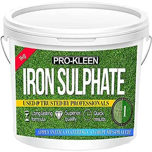 Pro-Kleen Iron Sulphate 1 KG PREMIUM Ferrous Pure Lawn Tonic- Lawn Conditioner and Turf Hardener. Dry Powder soluble in water