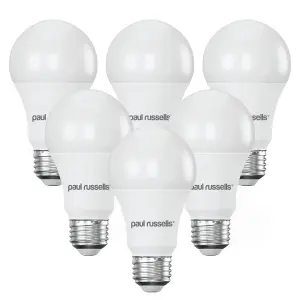 paul russells LED GLS Dimmable Bulb Edison Screw ES E27, 14W 1521 Lumens 100w Equivalent, 6500K Day Light Bulbs, Pack of 6