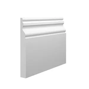 Skirting World Ogee 2 MDF Skirting Board - 195mm x 18mm x 4200mm, Primed, No Rebate