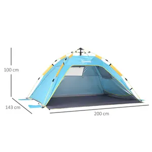 2 Person Tent Light Blue