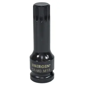 M18 x 78mm 1/2" Drive Extra Long Impact Spline Socket For V A G Bergen