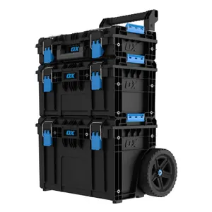 Ox Pro Tooltrek Modular Deep Tool Box + Wheeled Box + Shallow Box + x2 Organiser