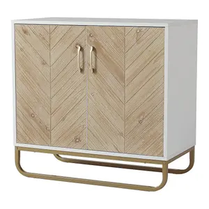 80 x 40 x 76cm Modern Wooden Freestanding Storage Sideboard Cabinet with Metal Base for Living Room,Bedroom,Hallyway