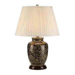 Luminosa Morris 1 Light Small Table Lamp Black, Gold, E27