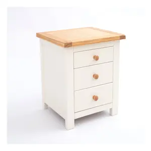 Maggiori 3 Drawer Bedside Table Wood Knob