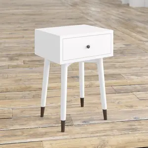 1 Drawer Bedside Table White