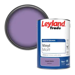 Leyland Trade Vinyl Matt Walls & Ceilings Emulsion Paint Purple Statice (PPG1249-5) 5L