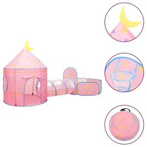 Berkfield Children Play Tent with 250 Balls Pink 301x120x128 cm