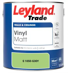 Leyland Trade Vinyl Matt Walls & Ceilings Emulsion Paint (S 1050-G30Y) 2.5L