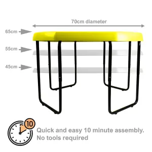 simpa Medium 70cm Yellow Mixing Play Tray Sand Pit Toys with 3 Tier Height Adjustable Stand