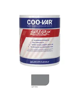 CooVar Suregrip Anti Slip Floor Paint - Light Grey - 2.5 Litre