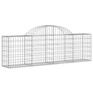 Berkfield Arched Gabion Baskets 20 pcs 200x30x60/80 cm Galvanised Iron