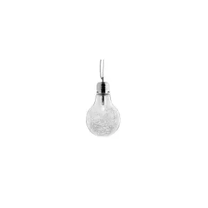 Luminosa Luce Max Light Bulb Shape Small Ceiling Pendant 1 Light Chrome, E27