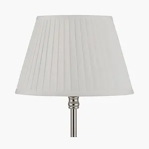 25cm Ivory Poly Cotton Pleat Lampshade Empire White Pleated Table Lamp Shade