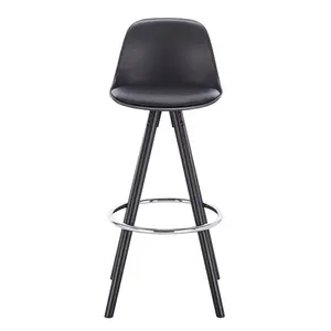 Athens Upholstered Counter Stool (Set of 2) Black