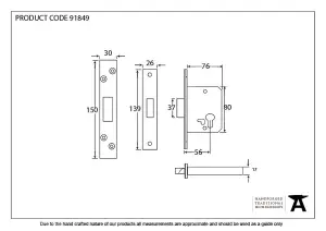 Eurospec PVD Euro Profile Deadlock 76mm (EDS5030PVD)