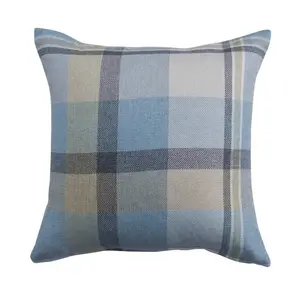 Maniscalco Plaid Square Throw Cushion Duck Egg