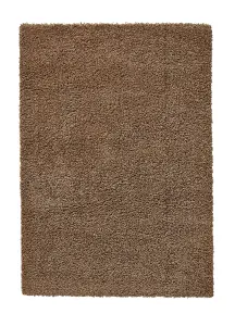 Beige Solid Plain Shaggy Easy to Clean Rug For Dining Room-240cm X 340cm