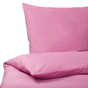 Duvet Cover Set HARMONRIDGE 220 x 240 cm Cotton Sateen Pink