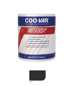 CooVar Suregrip Anti Slip Floor Paint - Black - 2.5 Litre