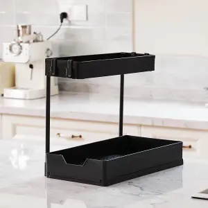 Multifunctional Plastic Pull Out Kitchen Storage Rack