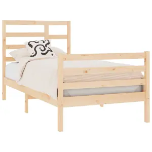 Berkfield Bed Frame Solid Wood 90x190 cm 3FT Single