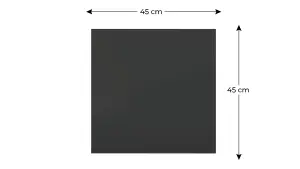 ALLboards 45x45cm dark grey magnetic glass board - frameless glass board, tempered glass suitable for neodymium magnets