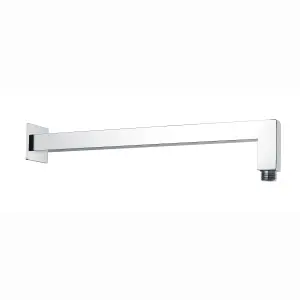 ENKI Chrome Square Angular Wall Mounted Shower Arm A20