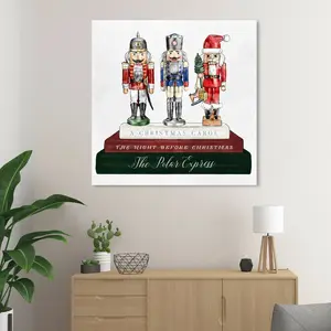 Holiday Nutcracker Books - Wrapped Canvas Painting 91 cm H x 91 cm W x 4 cm D