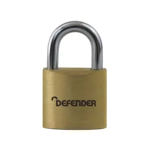 DEFENDER Brass Padlock Twin Pack 20mm